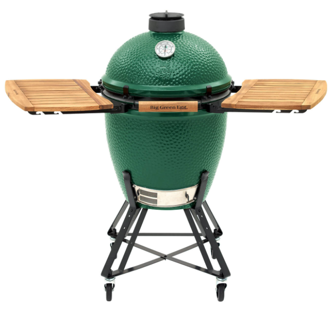 Large Big Green Egg Kit With Acacia Wood Mates