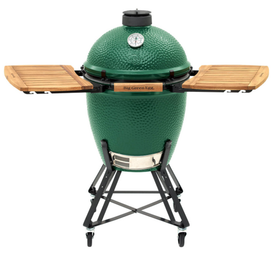 Large Big Green Egg Kit With Acacia Wood Mates