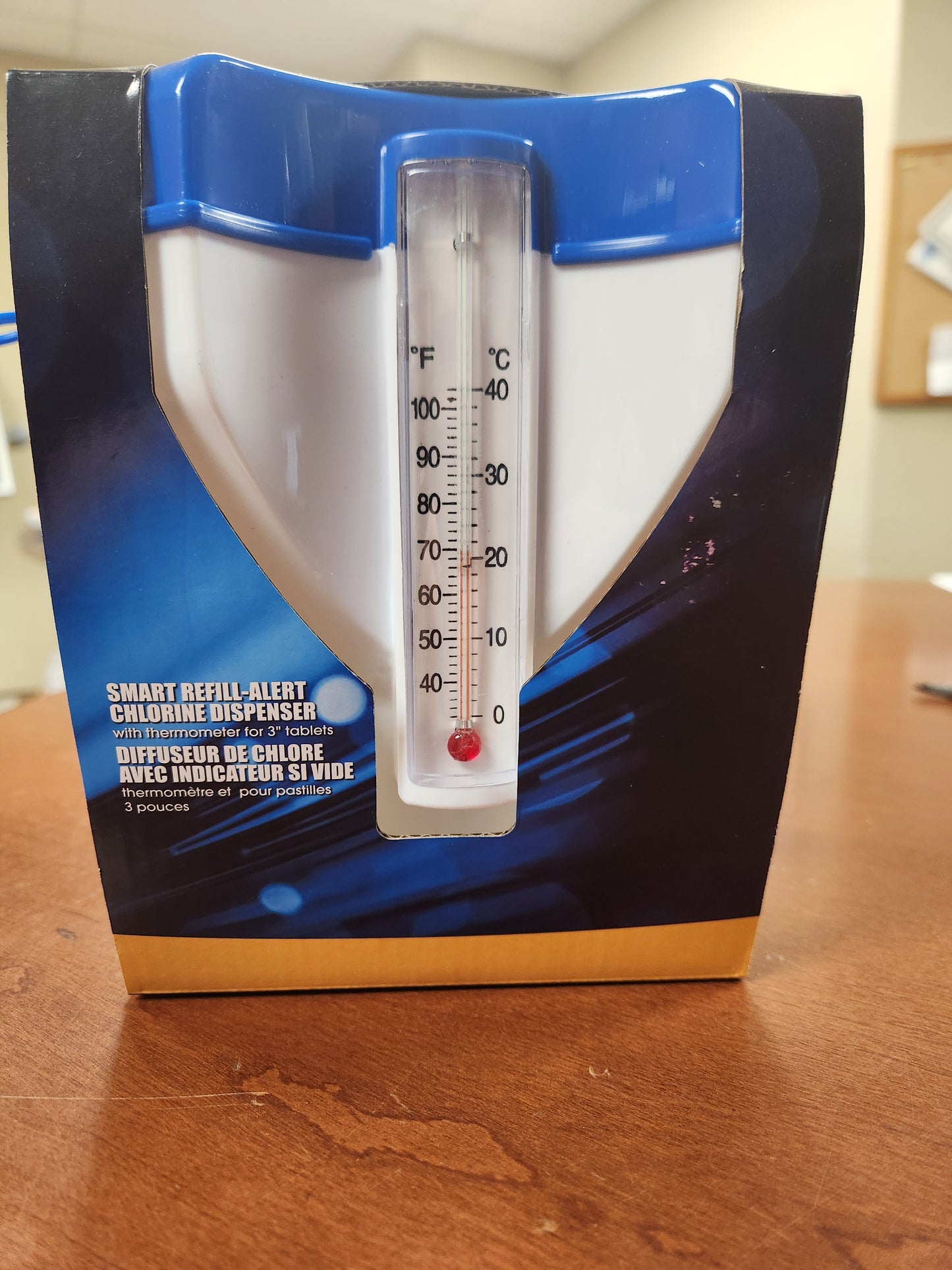 Refill-Alert Chlorine Dispenser w/ Thermometer