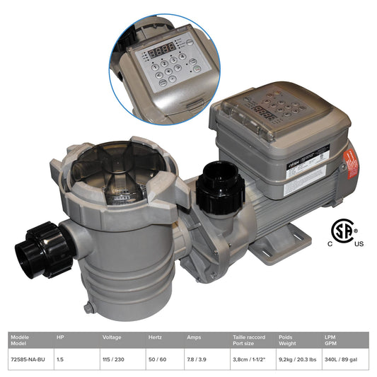 Olympic 1.5HP Variable Speed Above Ground Pool Pump