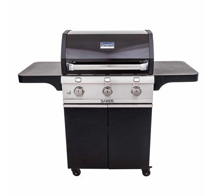 Saber 500 Black Cast 3-Burner Gas Grill