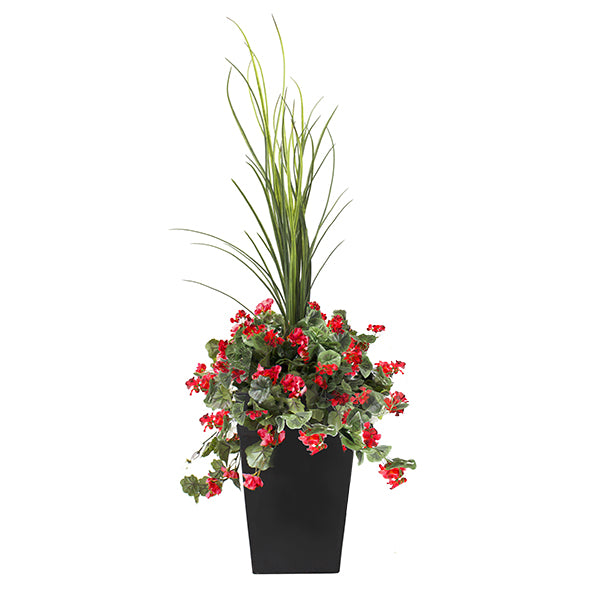 40" Artificial Outdoor Floral Planter - Various Colors