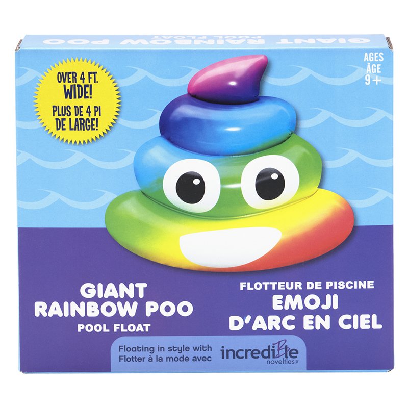 Giant Rainbow Poo Pool Float