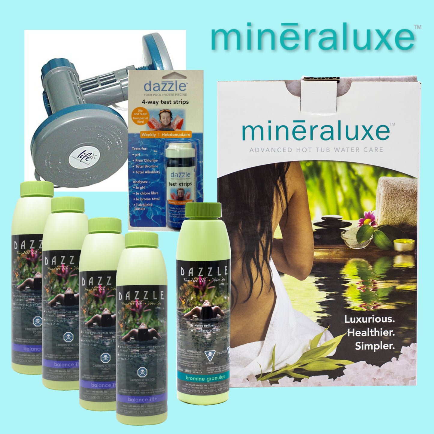 Mineraluxe Hot Tub Water Care Package - Bromine