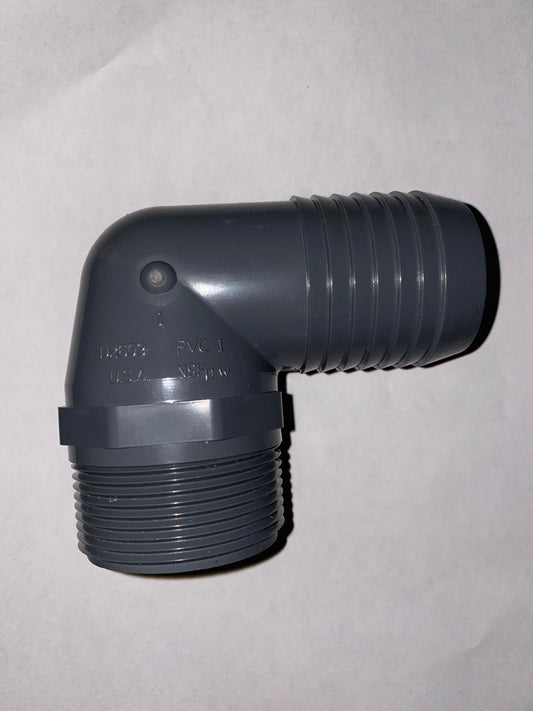 PVC 1.5” 90 degree elbow (ins X mipt)